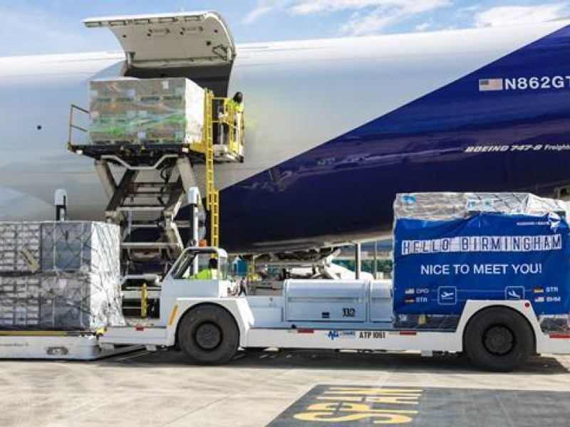 Kuehne+Nagel and Birmingham-Shuttlesworth International Airport welcome the first charter cargo flight from Stuttgart, Germany